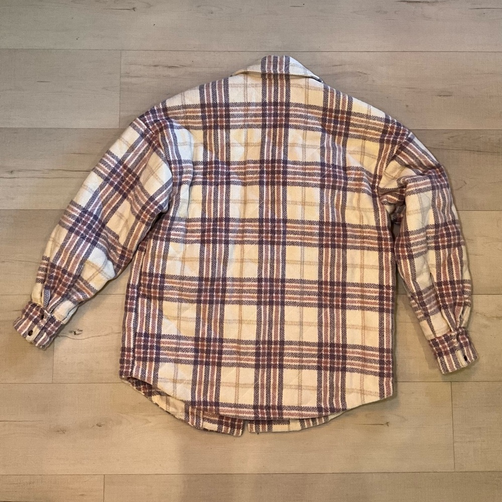 New Lovers &‎ Friends Conlee Plaid Oversized Quilted Shacket - Picture 9 of 11
